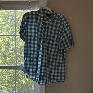 J. Crew Blue and White Plaid Men's Shirt